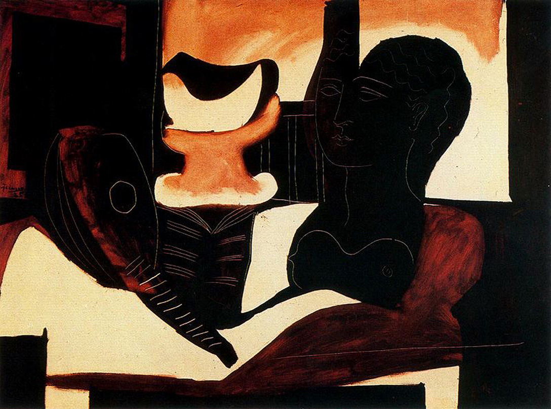 Picasso Still life with antique bust 1925